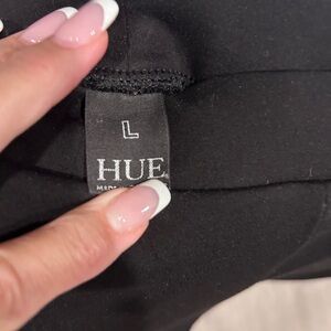 Hue Ponte pants large black with pockets